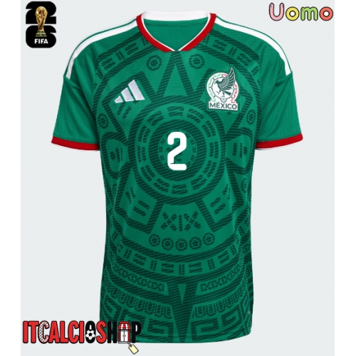 Messico Jorge Sanchez #2 Prima Maglia Mondiali 2026 Manica Corta